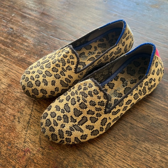 Kids Rothy’s Leopard Pattern Loafers - Picture 2 of 6